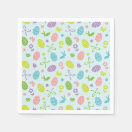 Servilleta De Papel Colorido Patrón de Primavera de Pascua | Servillet
