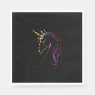 Servilleta De Papel Colorido Tank Magic Head Unicorn Top