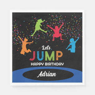 Servilleta De Papel Colorido Trampoline Park Saltar niños Fiesta de cu