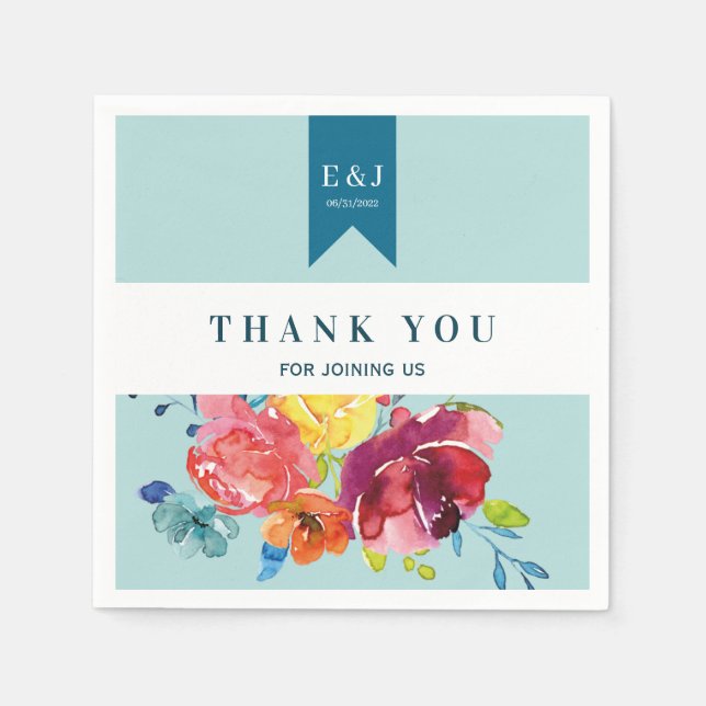 Servilleta De Papel Colorido verano brillante Boda Papel Napkin (Anverso)