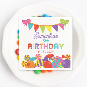 Servilleta De Papel Colorido y dulce fiesta de cumpleaños