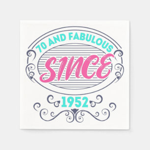 Servilleta De Papel Colorido yo 70 años y fabuloso desde 1952