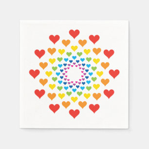 Servilleta De Papel Coloridos corazones