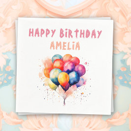 Servilleta De Papel Coloridos globos niños feliz Fiesta de cumpleaños