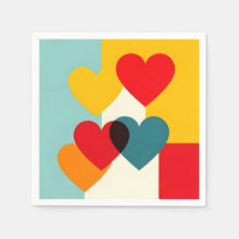 Colourful paper napkins