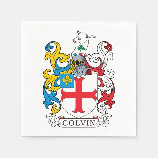 Servilleta De Papel Colvin Family Crest (Anverso)