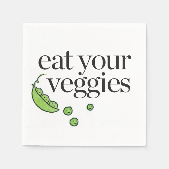 Servilleta De Papel Coma tus verduras (Anverso)