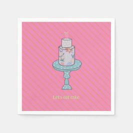 Servilleta De Papel Comamos un Fiesta de tarta dulce