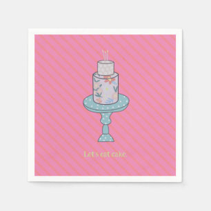 Servilleta De Papel Comamos un Fiesta de tarta dulce