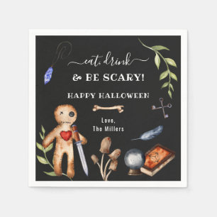 Servilleta De Papel Come, Bebe & Sé Tenebroso Muñeca Vudú Halloween