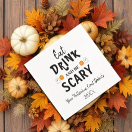 Servilleta De Papel Come, Bebe y Sé Espantoso Halloween