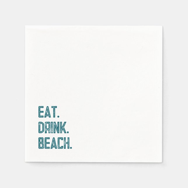 Servilleta De Papel COME. BEBIDA. PLAYA. Cocktail Napkin (Anverso)