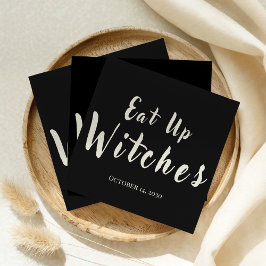 Servilleta De Papel Come Brujas Divertido Halloween Negro