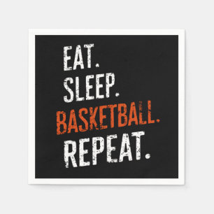 Servilleta De Papel Come Dormir Baloncesto Repetir Retro Vintage