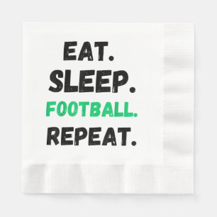 Servilleta De Papel Come Fútbol Duerme Repite Lindo Come Fútbol Duerme