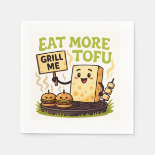 Servilleta De Papel Come Más Tofu – Asa Me en su Lugar Protesta BBQ