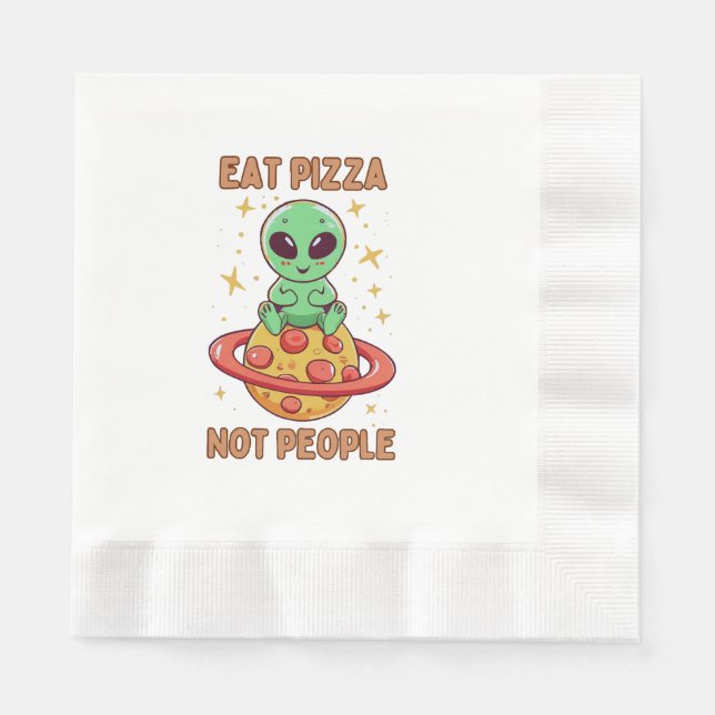 Servilleta De Papel Come pizza no personas (Anverso)