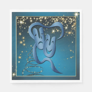 Servilleta De Papel Comedia trágica Máscara Azul del Teatro Azul