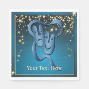 Servilleta De Papel Comedia trágica Personalizado de máscara de teatro