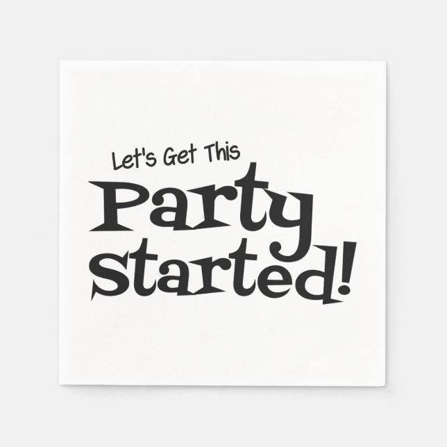 Servilleta De Papel Comencemos este Fiesta (Anverso)
