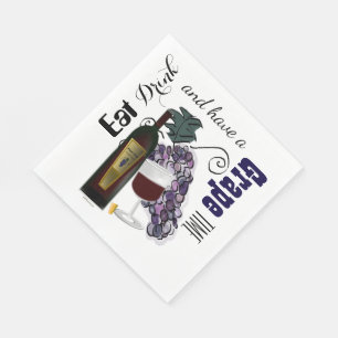 Servilleta De Papel Comer a beber y tomarse una uva