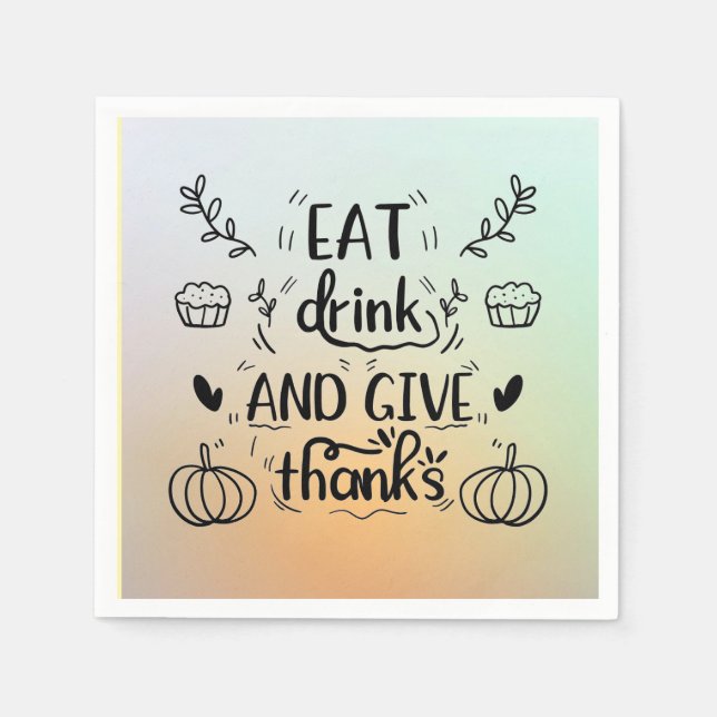 Servilleta De Papel comer bebida Papel Napkin (Anverso)