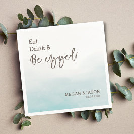 Servilleta De Papel Comer Bebida Participar en Dusty Blue Engagement P