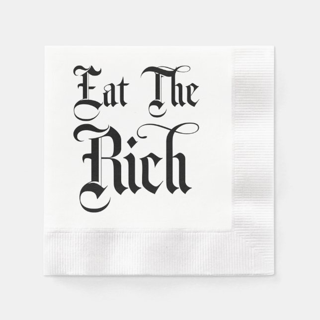 Servilleta De Papel Comer La Cocktail Napkin Rico Y Gracioso (Anverso)