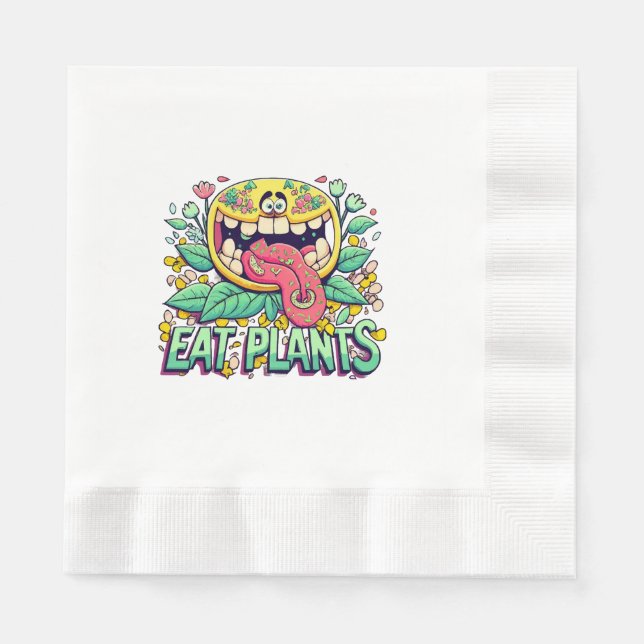 Servilleta De Papel Comer plantas (Anverso)