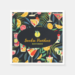 Servilleta De Papel Comerciante de cócteles Profesional   Naranja fres