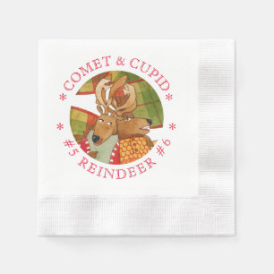 Servilleta De Papel COMET CUPID REINDEER Cocktail Napkins
