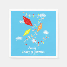 Servilleta De Papel Cometas en el Fiesta de Baby Shower Sky Boy