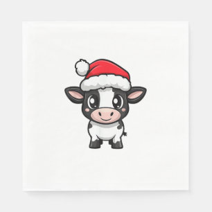 Servilleta De Papel Cómic de Cow Xmas para Navidades Cuitos