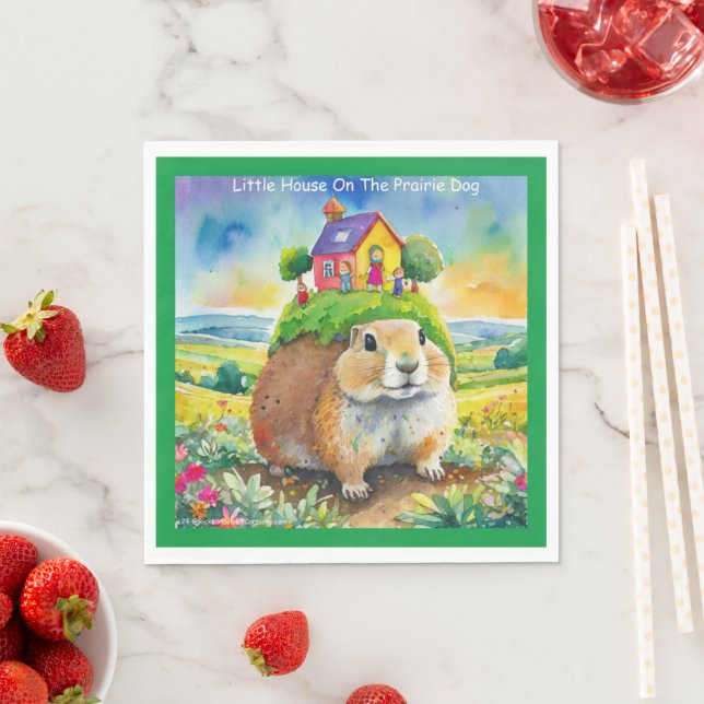 Servilleta De Papel Comic de Rick London Prairie Dog Life (In situ)