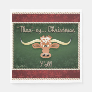 Servilleta De Papel Comical Longhorn Steer