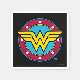 Servilleta De Papel Comics de DC | Logo Círculo y estrellas de la muje
