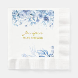 Servilleta De Papel Comida acuñada con Blue Floral Drop Blue de Baby S