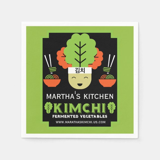 Servilleta De Papel Comida hecha en casa de cocina Kimchi (Anverso)