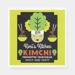 Servilleta De Papel Comida hecha en casa de cocina Kimchi