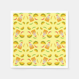 Servilleta De Papel Comida Mexicana Hispana Tacos Tequila