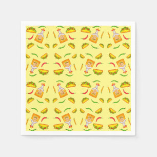 Servilleta De Papel Comida Mexicana Hispana Tacos Tequila