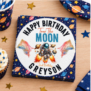 Servilleta De Papel comienza a remolcar la luna cumpleaños 2 espacio