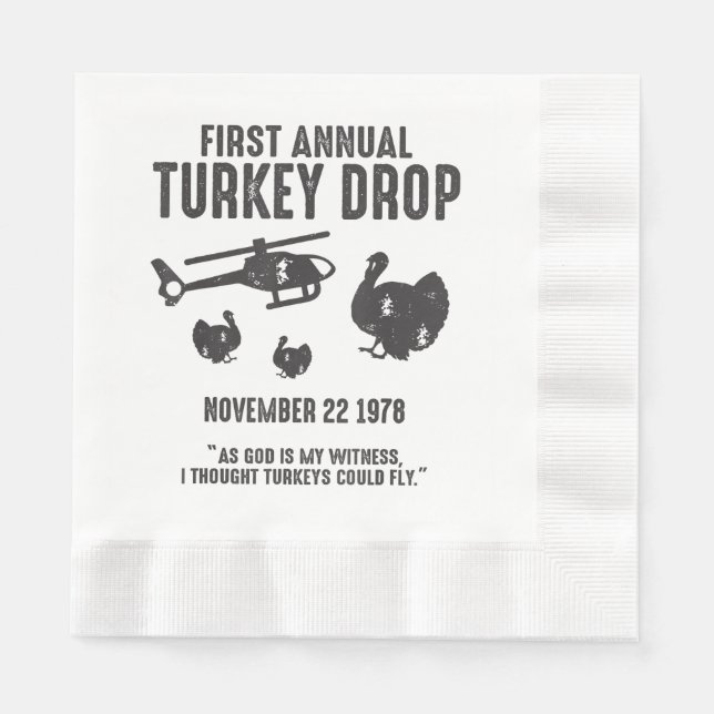 Servilleta De Papel Como Dios Es Mi Testigo Pensé Que Los Pavos Podían (Anverso)