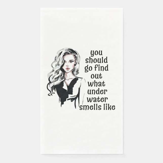 Servilleta De Papel Cómo huele bajo el agua (Anverso)