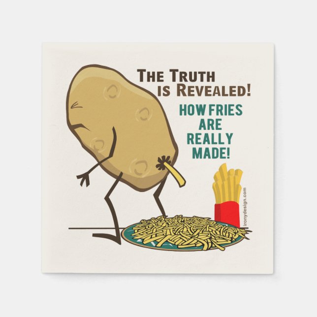 Servilleta De Papel Cómo se hacen realmente las frutas (Anverso)