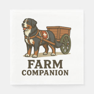 Servilleta De Papel Compañero de granja de perros de montaña de Bernes