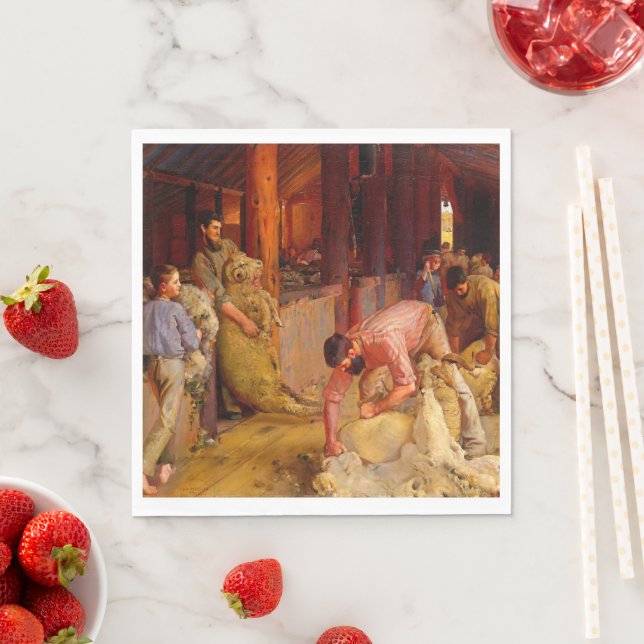 Servilleta De Papel Compartiendo los Rams Tom Roberts 1890 Australian  (In situ)