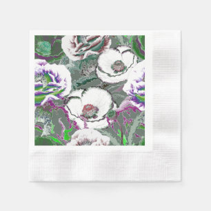 Servilleta De Papel Composición de las flores.