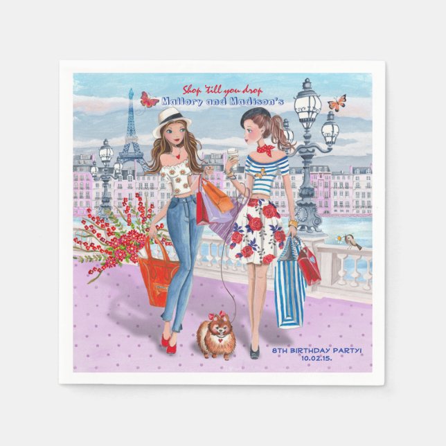 Servilleta De Papel Compra hasta que te dejes | Fiesta de Cumpleaños | (Anverso)