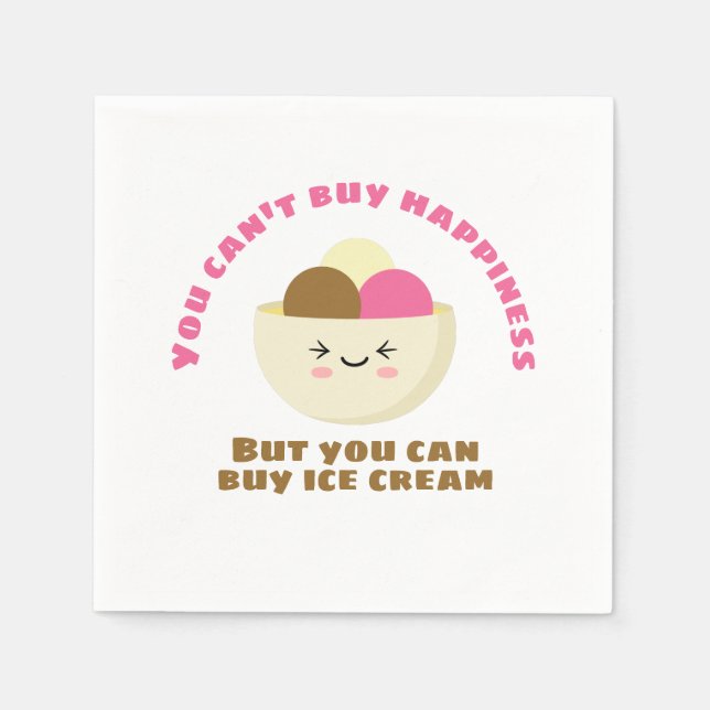 Servilleta De Papel Compra Helado (Anverso)